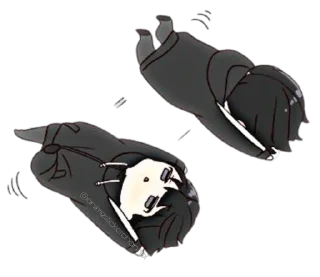 😑-ANIME BOY @animestickerchannel, Telegram Sticker