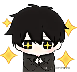 🤩-ANIME BOY @animestickerchannel, Telegram Sticker