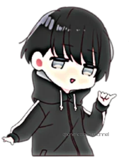 😁-ANIME BOY @animestickerchannel, Telegram Sticker
