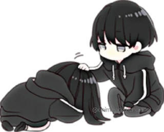 😊-ANIME BOY @animestickerchannel, Telegram Sticker