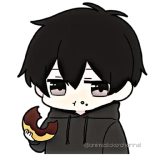 😋-ANIME BOY @animestickerchannel, Telegram Sticker