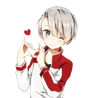 ❤️-Shoto's Anime Reactions Pack, Telegram Sticker