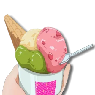 🍧-anime food stickers, Telegram Sticker
