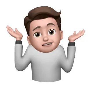 🤷‍♂️-Animoji-F3de, Telegram Sticker