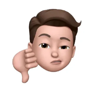 👎-Animoji-F3de, Telegram Sticker