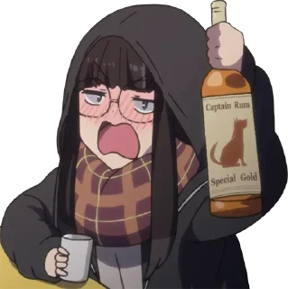 🥴-Anime Reactions @SwallowZireael, Telegram Sticker