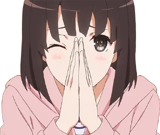 🙏-Anime Reactions @SwallowZireael, Telegram Sticker