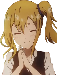 🙏-Anime Reactions @SwallowZireael, Telegram Sticker