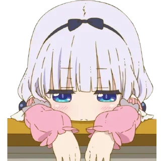 😔-Anime Reactions @SwallowZireael, Telegram Sticker