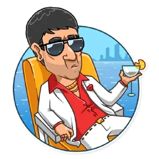 😏-Tony Montana, Telegram Sticker