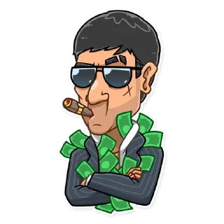 🤑-Tony Montana, Telegram Sticker