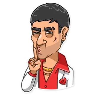 🤫-Tony Montana, Telegram Sticker