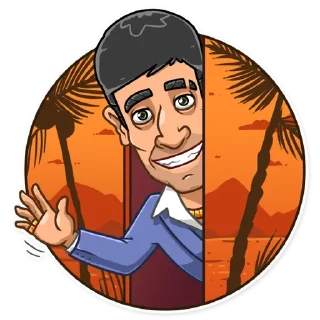 👋-Tony Montana, Telegram Sticker