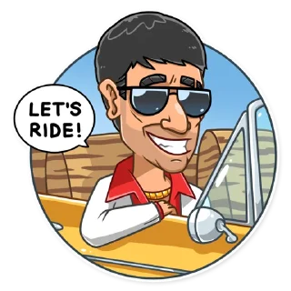 🚗-Tony Montana, Telegram Sticker