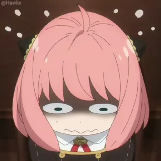 😰-Anya Forger (@TodorokiShouto), Telegram Sticker