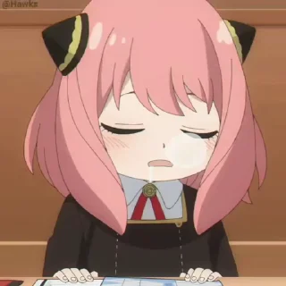 😪-Anya Forger (@TodorokiShouto), Telegram Sticker