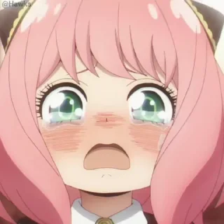 😭-Anya Forger (@TodorokiShouto), Telegram Sticker