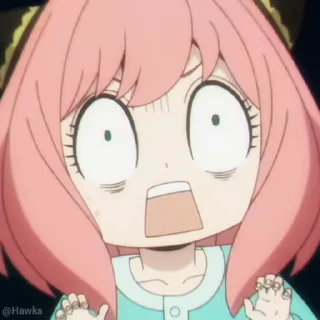 😨-Anya Forger (@TodorokiShouto), Telegram Sticker