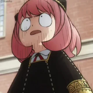 😨-Anya Forger (@TodorokiShouto), Telegram Sticker