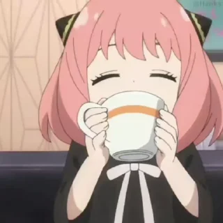 ☕️-Anya Forger (@TodorokiShouto), Telegram Sticker