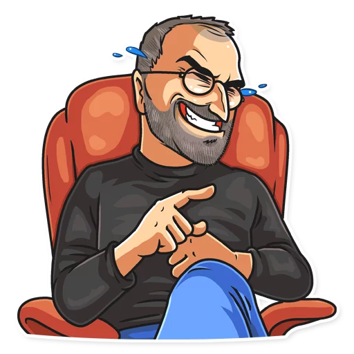 Steve Jobs, telegram sticker