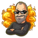 😎-Steve Jobs, Telegram Sticker
