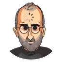 😶-Steve Jobs, Telegram Sticker