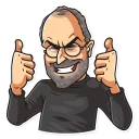👍-Steve Jobs, Telegram Sticker