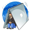 ☔️-Steve Jobs, Telegram Sticker