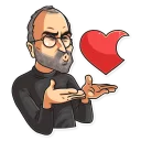 😘-Steve Jobs, Telegram Sticker