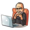 😐-Steve Jobs, Telegram Sticker