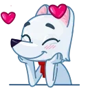🥰-Arctic Fox, Telegram Sticker