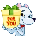 🎁-Arctic Fox, Telegram Sticker