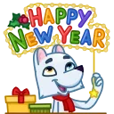 🎄-Arctic Fox, Telegram Sticker