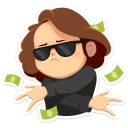 🤑-Arisha, Telegram Sticker