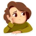 😔-Arisha, Telegram Sticker