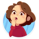 😯-Arisha, Telegram Sticker