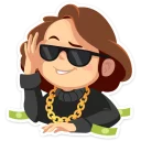 🤑-Arisha, Telegram Sticker