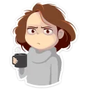 ☕-Arisha, Telegram Sticker