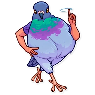 ☝️-Birds With Arms, Telegram Sticker