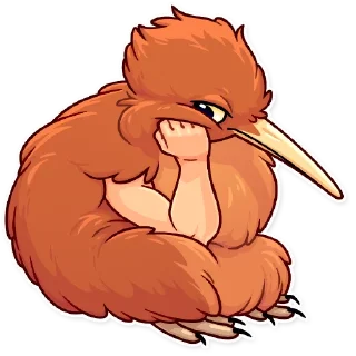😞-Birds With Arms, Telegram Sticker
