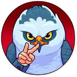 😑-Birds With Arms, Telegram Sticker