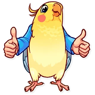 👍-Birds With Arms, Telegram Sticker