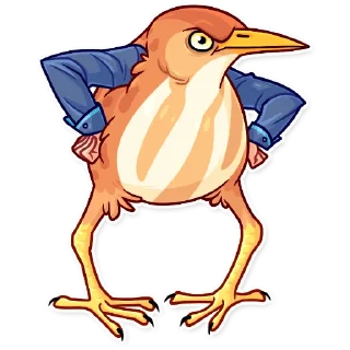 😠-Birds With Arms, Telegram Sticker