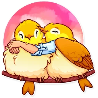 🤗-Birds With Arms, Telegram Sticker