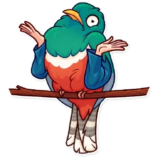 🤷‍♀️-Birds With Arms, Telegram Sticker