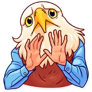 😥-Birds With Arms, Telegram Sticker