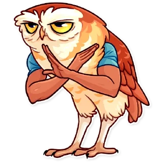 🙅‍♀️-Birds With Arms, Telegram Sticker