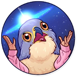 🤯-Birds With Arms, Telegram Sticker