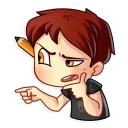 👈-Artist Boy, Telegram Sticker